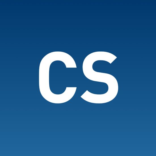 C and S white letter