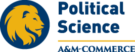 University logo with department name in two rows to have right length