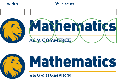 Visual instructions on length of horizontal logos.
