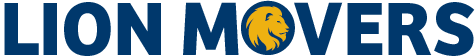 Lion Movers with the o in movers replaced with the logo.