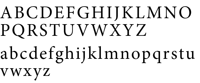 Body Regular Minion Font.