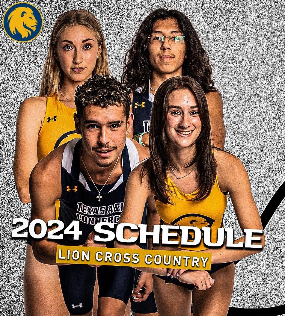 Members of the cross country team, wearing their jerseys, pose for a photo.