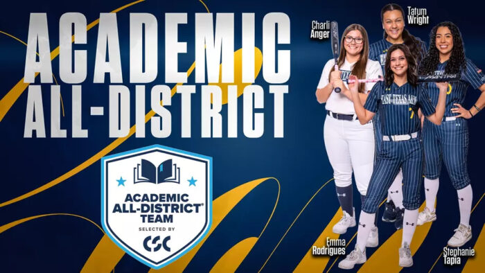 A graphic denoting the softball all-academic team.