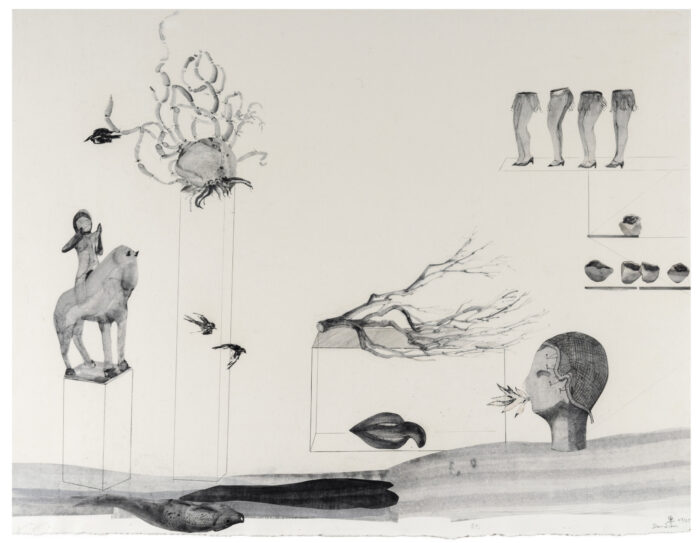 A drawing by artist Dan Jian